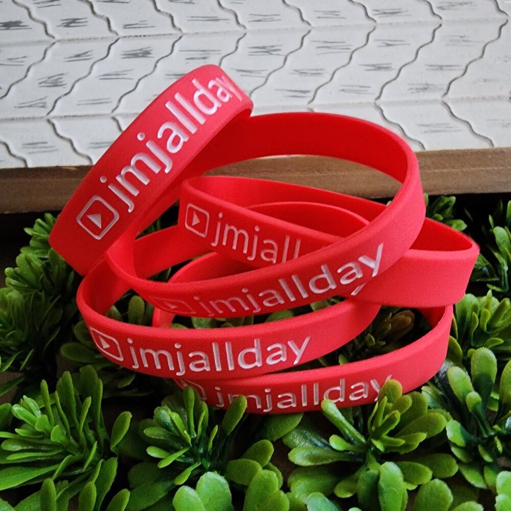 TWO Bracelets NEW JMJallday Merch Red Rubber Bracelet UNISEX